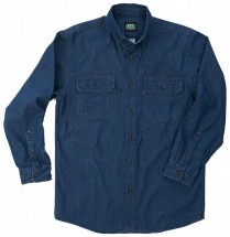 Key Button Denim Shirt, Long Sleeve