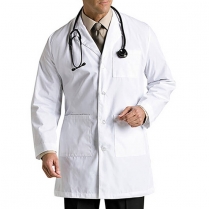 Landau Men's Lab Coat - 65% Poly/35% Combed Cotton Staff Length