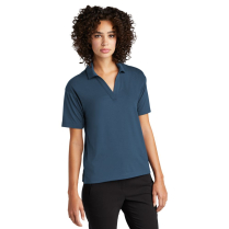 Mercer+Mettle&reg; Women&rsquo;s Stretch Jersey Polo - On Model - Insignia Blue - Three Quarter