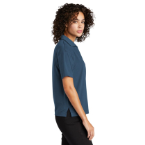 Mercer+Mettle&reg; Women&rsquo;s Stretch Jersey Polo - On Model - Insignia Blue - Side