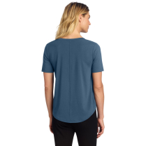Mercer+Mettle Women's Stretch Jersey Relaxed Scoop - On Model - Insignia Blue - Back