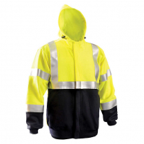 OccuNomix FR Dual Certified Full-Zip Midnight Bottom Hoodie with Zipper - Class 3 CAT 3