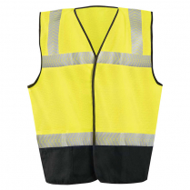 OccuNomix FR Black Bottom Ocx&trade; Patented Segmented Single Stripe Mesh Vest - Class 2 CAT 1