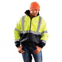 OccuNomix 3-IN-1 Black Bottom Fleece Lined Bomber Jacket - Class 3