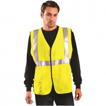 OccuNomix FR Single Stripe Solid Safety Vest - Class 2 CAT 2