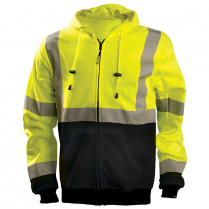 OccuNomix 9 oz. Black Bottom X-Back Hoodie with Zipper - CSA Z96-15