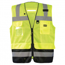 OccuNomix Mesh Black Bottom Surveyor Vest with Zipper - Class 2