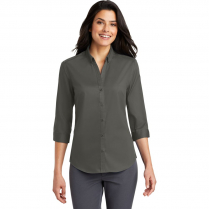 Ladies 3/4-Sleeve SuperPro&trade; Twill Shirt