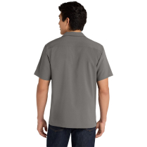 Port Authority Short Sleeve Performance Staff Shirt - On Model - Graphite - Back