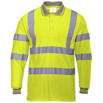 Custom Portwest Hi-Vis Long Sleeve Polo Shirt