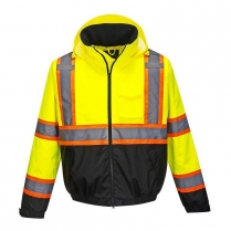 Portwest Hi-Vis 2 in 1 Contrast Tape Bomber Jacket