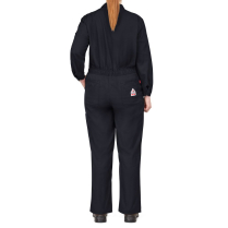 IQ Series&reg; Women's Mobility Coverall - HRC 2 - On Model - Navy - Back