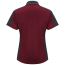 Red Kap Women's Short Sleeve Performance Knit Two-Tone Polo - Back - Maroon-Black