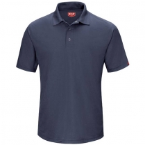 Red Kap Men's Performance Polyester Gripper-Front Knit Polo