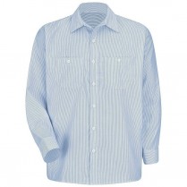 Red Kap Men's Industrial Stripe Long Sleeve Work Shirt