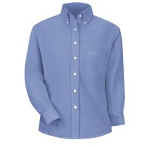 Red Kap Women's Executive Button-Down Collar LS Oxford Dress Shirt - Light Blue - Front