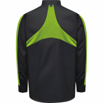 Red Kap Men's Long Sleeve Pro+ Work Shirt with Oilblok + MIMIX - Black-Hi-Vis Yellow - Back