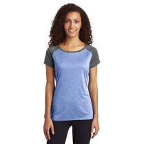 Sport-Tek&reg; Ladies' Heather-On-Heather Contender&trade; Scoop Neck Tee
