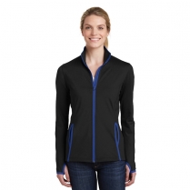 Sport-Tek&reg; Ladies' Sport-Wick&reg; Stretch Contrast Full-Zip Jacket