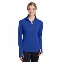 Sport-Tek&reg; Ladies' Sport-Wick&reg; Textured 1/4-Zip Pullover