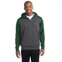 Sport-Tek&reg; Tech Fleece Colorblock 1/4-Zip Hooded Sweatshirt