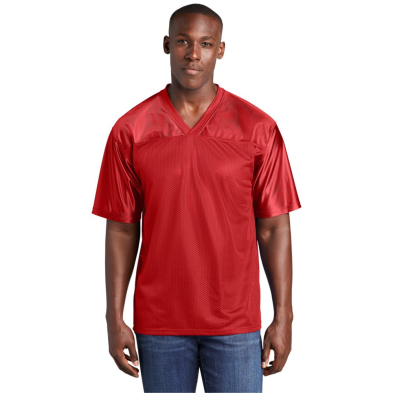 Sport-Tek&reg; PosiCharge&reg; Replica Jersey - On Model - True Red - Front