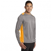 Sport-Tek&reg; Long Sleeve Heather Colorblock Contender&trade; Tee