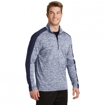 Sport-Tek&reg; PosiCharge&reg; Electric Heather Colorblock 1/4-Zip Pullover