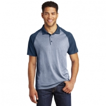 Sport-Tek&reg; PosiCharge&reg; RacerMesh&reg; Raglan Heather Block Polo