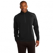 Sport-Tek&reg; Sport-Wick&reg; Stretch 1/2-Zip Colorblock Pullover