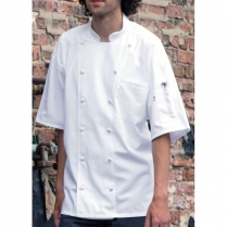 Uncommon Threads Aruba 12 Cloth Covered Button Fine Twill Chef Coat