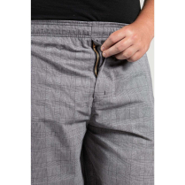 Uncommon Threads Yarn Dyed Baggy Chef Pant - On Model - Glen Plaid - Zipper Fly