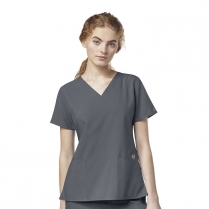 WonderWink W123 Women's Flex-Back Stylized V-Neck Top