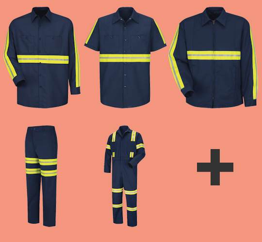 65% Polyester / 35% Cotton High Visibility Industrial Workwear