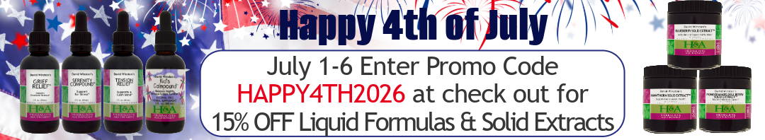 Use Promo HAPPY4TH2026 for 15% off Formulas and Solid Extracts.