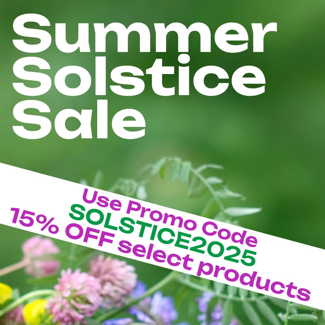 SUMMER SOLSTICE SALE 15% OFF SELECT PRODUCTS.