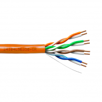 Provo CAT5E UTP Cable 24-4pr SOL BC UNSH 350MHz CMR ETL FT4 RoHS &ndash; Orange JKT