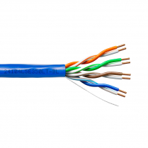 Provo CAT5E UTP Cable 24-4pr SOL BC UNSH 350MHz Low Temp CMR ETL FT4 RoHS &ndash; Blue JKT