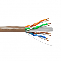Provo CAT6 UTP Cable 23-4pr SOL BC UNSH 550MHz CMR ETL FT4 RoHS &ndash; Brown JKT