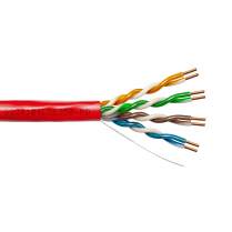 Provo CAT5E UTP Cable 24-4pr SOL BC UNSH 350MHz CMP ETL FT6 RoHS &ndash; Red JKT