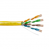 Provo CAT5E UTP Cable 24-4pr SOL BC UNSH 350MHz CMP ETL FT6 RoHS &ndash; Yellow JKT