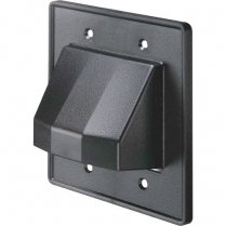 Arlington Low Voltage Entrance Exit Two Gang Style Hood &ndash; Black
