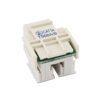 Provo Cat 5 Enhanced RJ45 Keystone Jack 110 Style &ndash; Almond