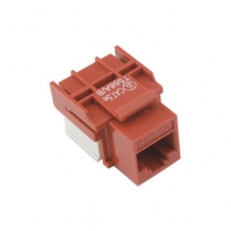 Provo Cat 5 Enhanced RJ45 Keystone Jack 110 Style &ndash; Red