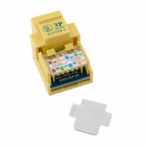Provo Cat 5 Enhanced RJ45 Keystone Jack 110 Style &ndash; Yellow