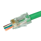 Simply45&reg; ProSeries Cat6 Unshielded Pass-Through RJ45 Modular Plugs with Cap45&reg; 100 pc/Jar &ndash; Green Tint