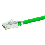 Simply45&reg; ProSeries Cat6 Shielded External Ground Pass-Through RJ45 Modular Plugs with Cap45&reg; 50 pc/Jar &ndash; Green Tint