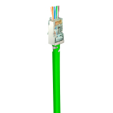 Simply45&reg; ProSeries Cat6 Shielded External Ground Pass-Through RJ45 Modular Plugs with Cap45&reg; 50 pc/Jar &ndash; Green Tint