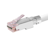 Simply45&reg; ProSeries Cat6/6a Shielded External Ground Pass-Through RJ45 with Cap45&reg; & Bar45&reg; 50 pc/Jar &ndash; Red Tint