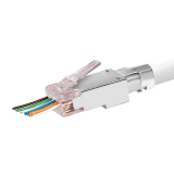 Simply45&reg; ProSeries Cat6/6a Shielded External Ground Pass-Through RJ45 with Cap45&reg; & Bar45&reg; 50 pc/Jar &ndash; Red Tint